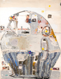 Ohne Titel, 1973. Mischtechnik, Collage auf Papier, 76 x 62 cm