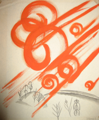Ohne Titel, 1938. Tusche, Tempera auf Papier, 24 x 21 cm