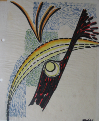 Ohne Titel, 1938. Tusche, Aquarell auf Pergamentpapier