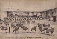 Foto Wandgemälde im Hotel "Ocean House" in San Diego, Kalifornien (USA), ca. 1959.