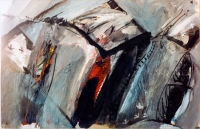 Camargue, 1987. Mischtechnik auf Papier