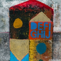 Buchstabenhaus, o. J. , Papier, C-Print übermalt, 40 x 27 cm