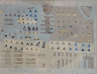 Elke Weickelt, Werknr. 97-93, 1997, Mischtechnik auf Leinwand, 150 x 117cm