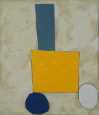 Elke Weickelt, Werknr. 02-23, 2002, Mischtechnik auf Leinwand, 130 x 150 cm