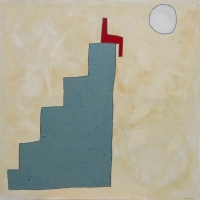 Elke Weickelt, Werknr. 07-43, 2007, Mischtechnik auf Leinwand, 122 x 122 cm