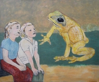 Elke Weickelt, Werknr. 24-1, 2024, Mischtechnik auf Leinwand, 50 x 60 cm