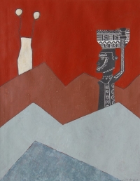 Elke Weickelt, Werknr. 10-14, 2010, Acryl auf Papier (Buchübermalung), 29 x 23 cm