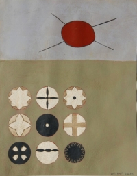 Elke Weickelt, Werknr. 10-16, 2010, Acryl auf Papier (Buchübermalung), 29 x 23 cm