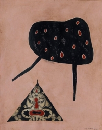 Elke Weickelt, Werknr. 10-29, 2010, Acryl auf Papier (Buchübermalung), 29 x 23 cm