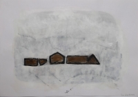 Elke Weickelt, Nordamerika-Zyklus (33 Blätter), Blatt 31, Acryl auf Papier, 18, 7 x 26, 5 cm